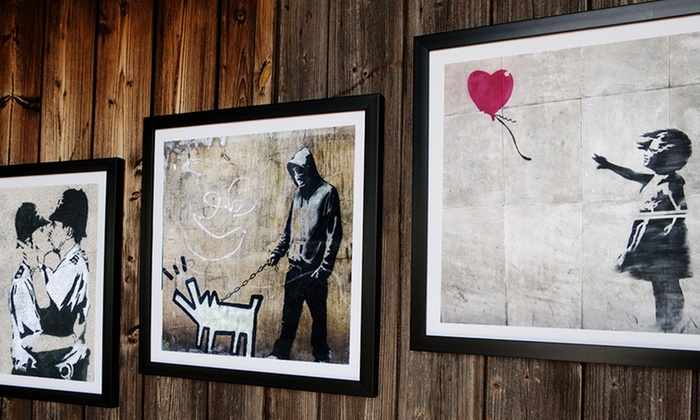 Framed Personalized Banksy Prints On Canvas From Graff.io | Groupon