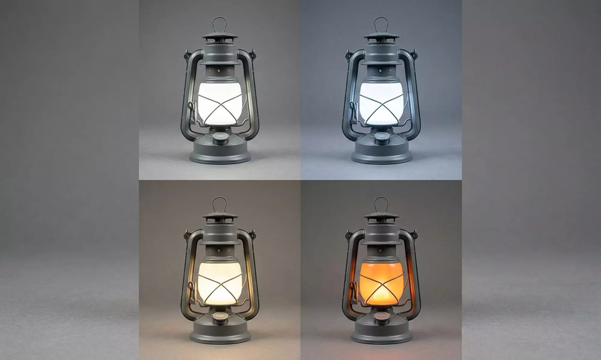 Draagbare vintage led-lantaarn met ingebouwde powerbank