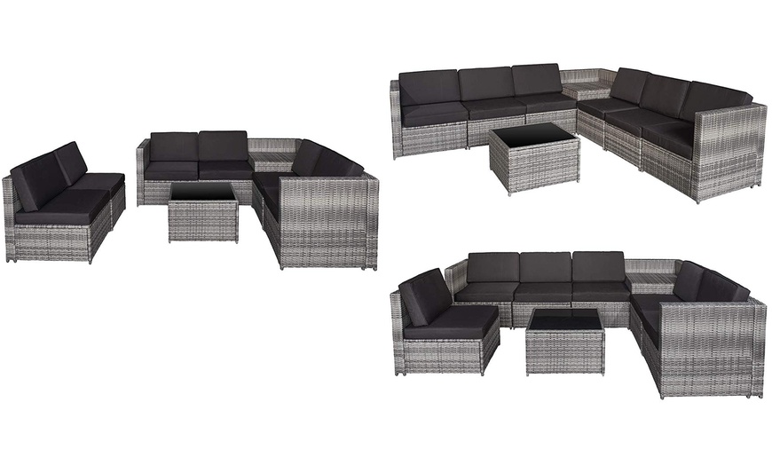 Image 9: Outsunny Eight-Piece Rattan-Effect Garden Furniture Set