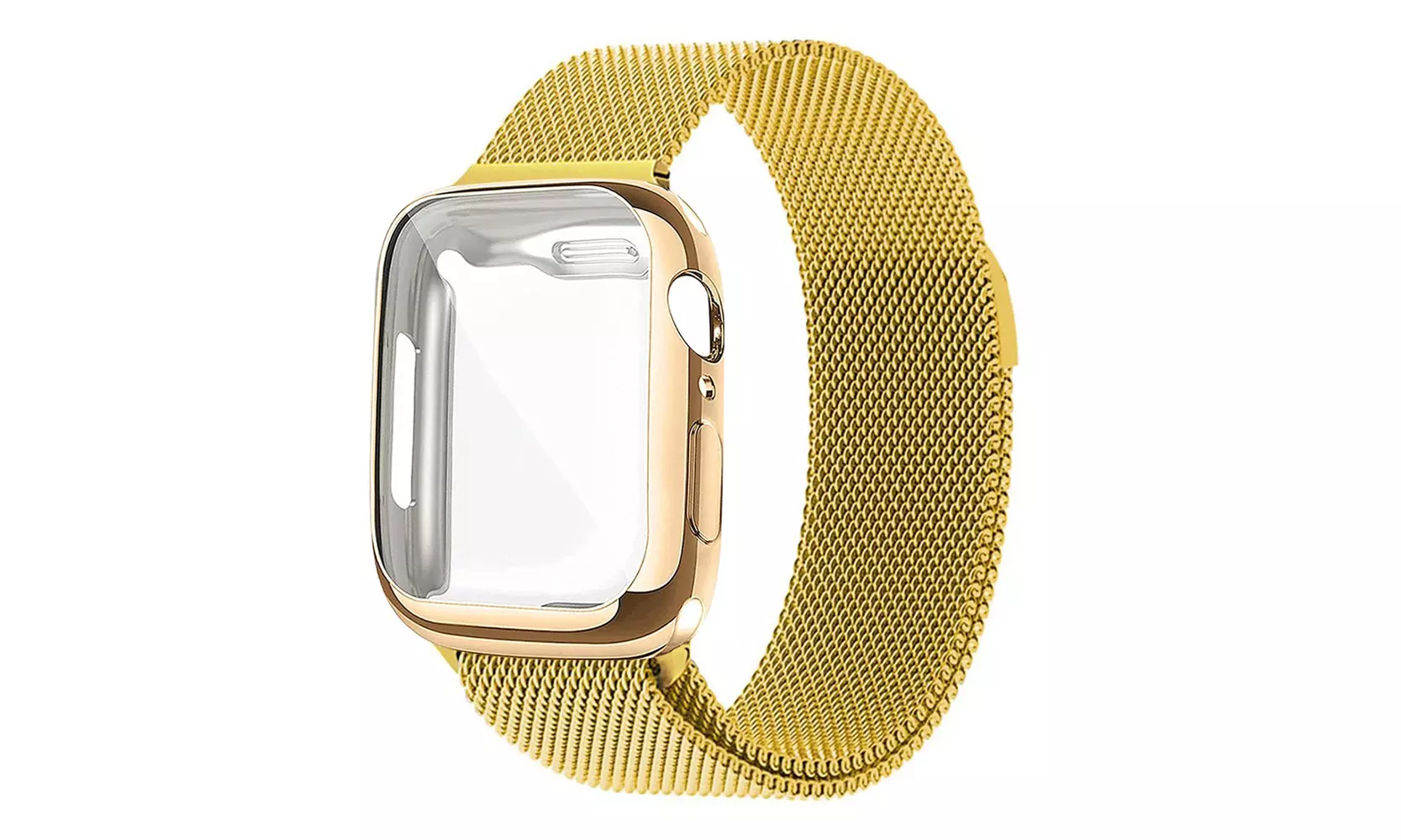 Magnetic Mesh Milanese Band W/ Screen Protector Bumper Case For Apple Watch