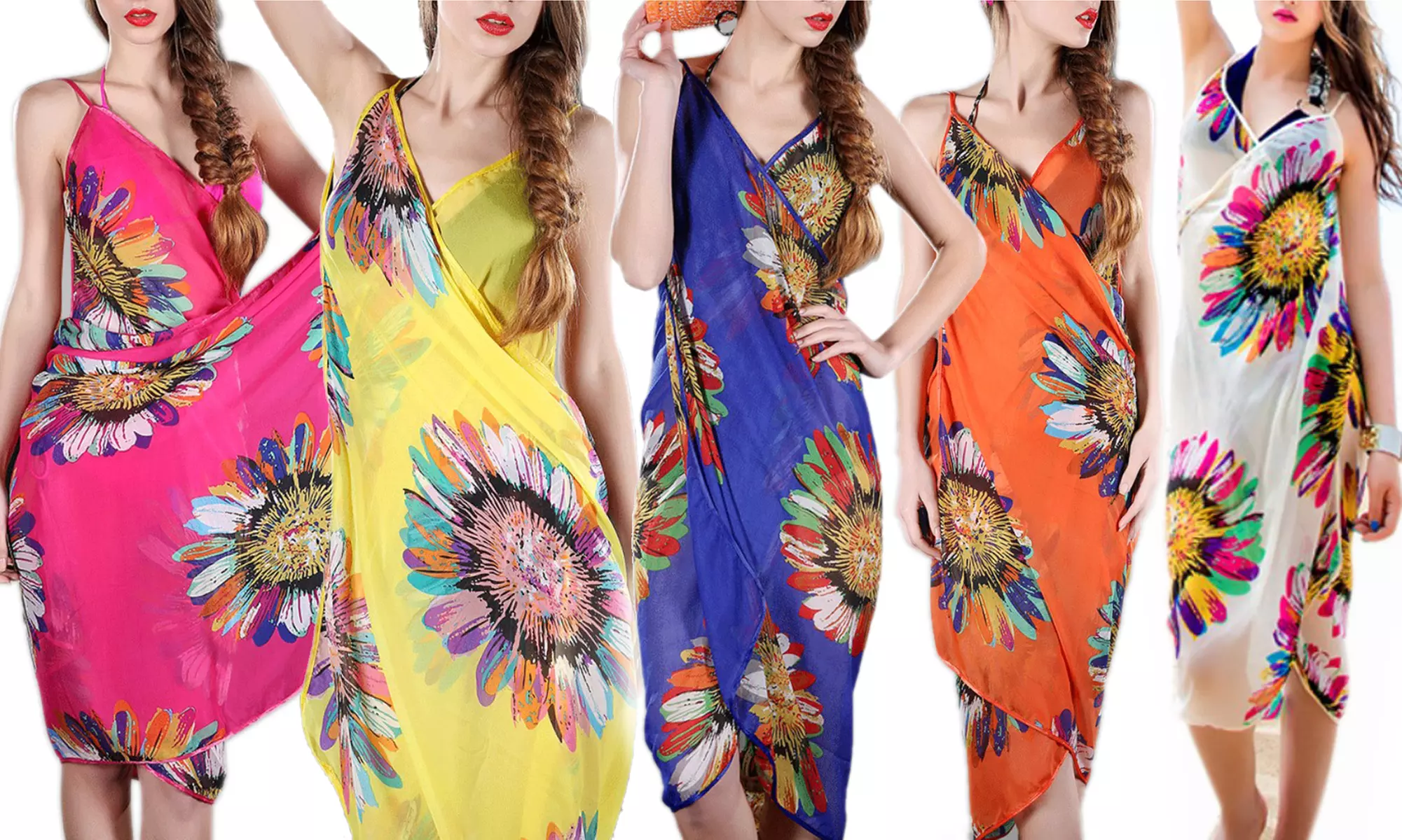 Robes paréo à motif fleuri 2 en 1 collection Jada - Primary Image