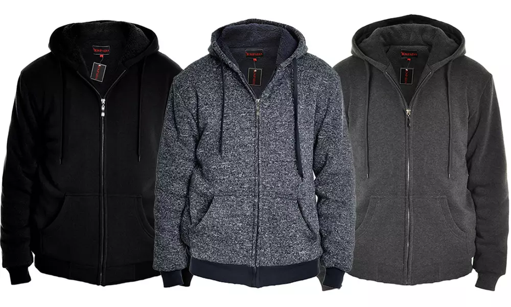 Espada Men's Full-Zip Sherpa-Lined Hoodie Jacket - Primary Image