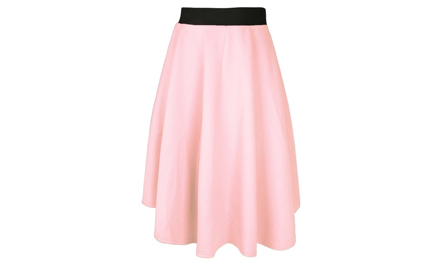 Image 2: Oops High-Low Hem Skater Skirt