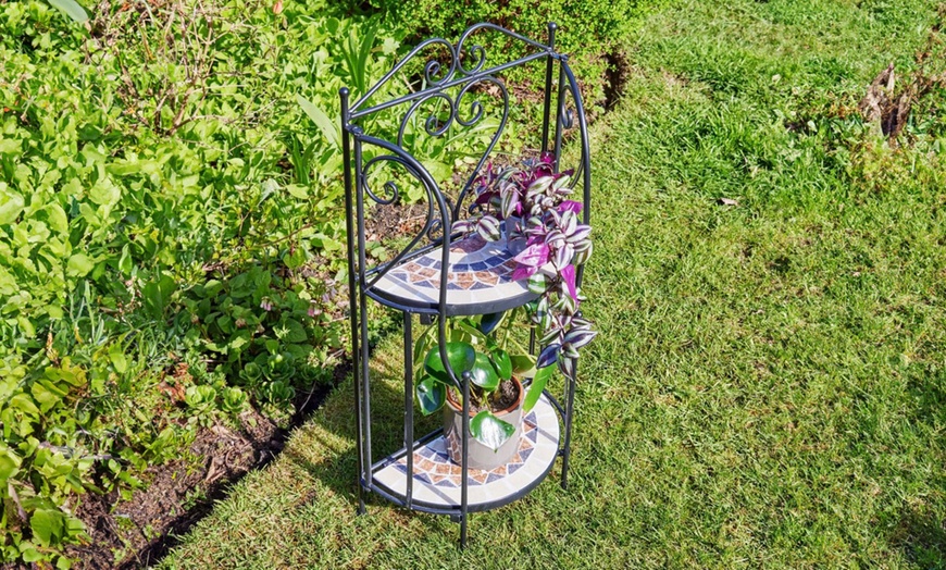 Image 2: Sunflower Mosaic Plant Stand 