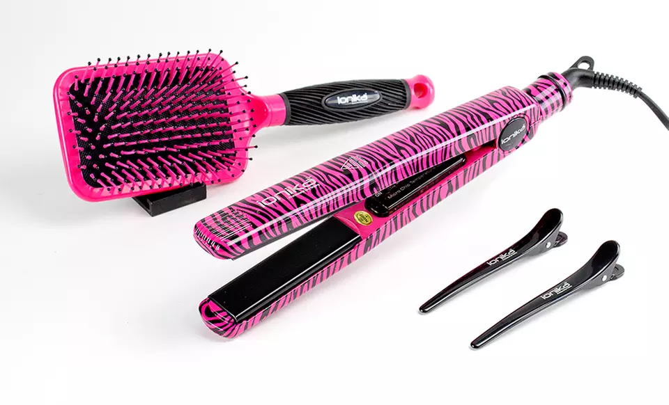 Ionika Flat Iron and Brush Sets. Multiple Styles Available. - Second Medium