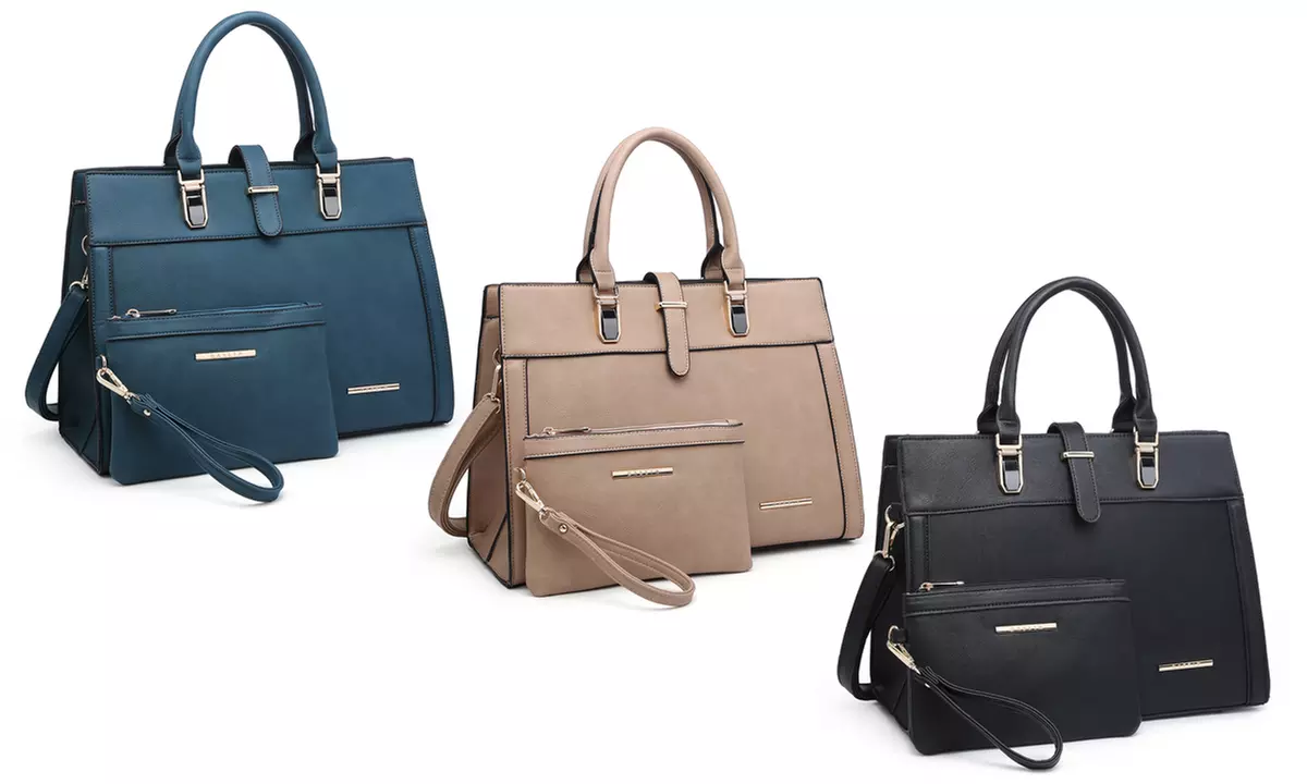 DS Collection Jackie Handbag with Matching Wristlet - Primary Image