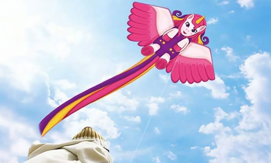 Image 2: Assorted Flying Kites with Tail for Kids and Adults