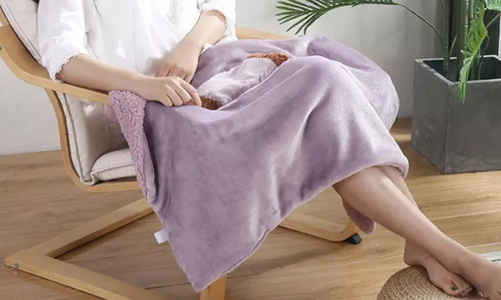 Electric Heated Cashmere Blend Blanket