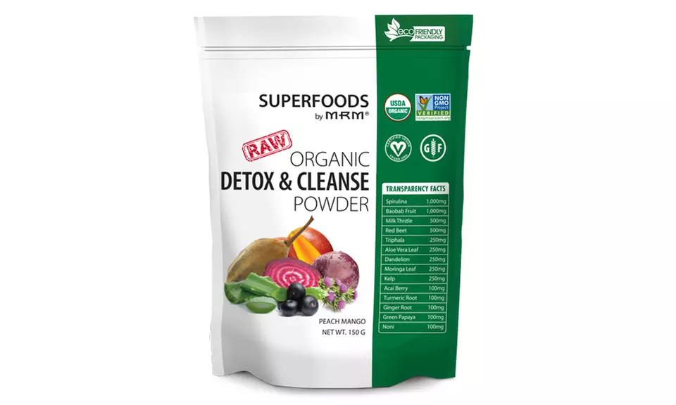 MRM Organic Detox and Cleanse Superfood Powder Non-GMO Vegan Supplement (1- or 2-Pack) - Second Medium