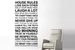 Stickers muraux "Règles de la maison" - Second Medium