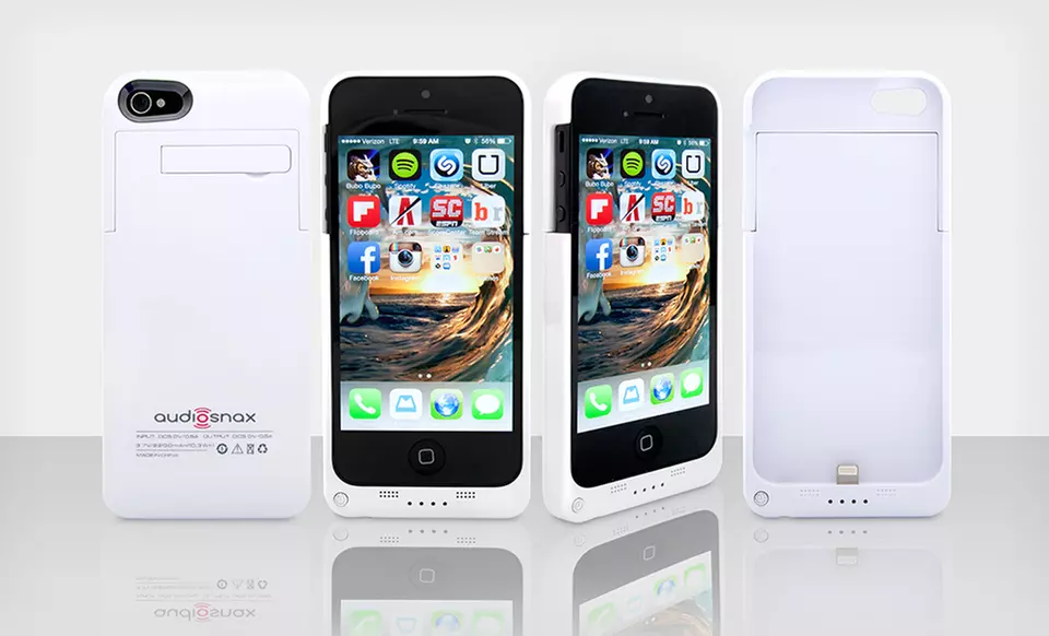 AudioSnax Apple Certified PowerCase iPhone 5/5s Battery Case. Multiple Colors Available. Free Returns. - Second Medium