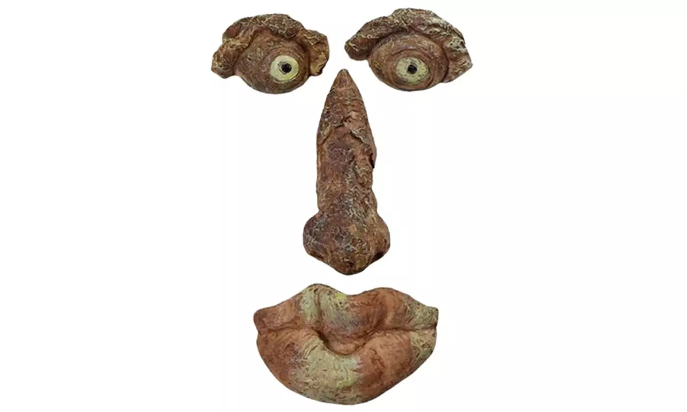 LakeForest Tree Faces Decor Funny Old Man Tree Hugger Bark Ghost Face Decoration