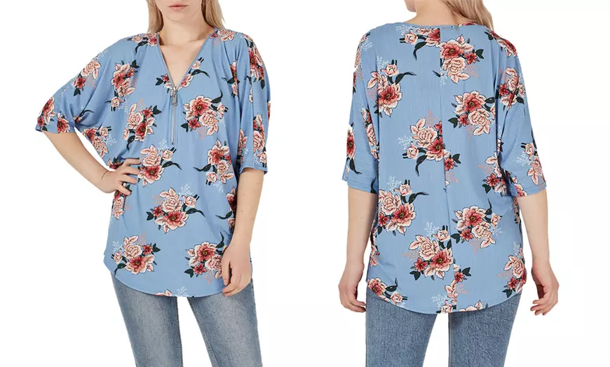 Image 4: Bloementop voor dames