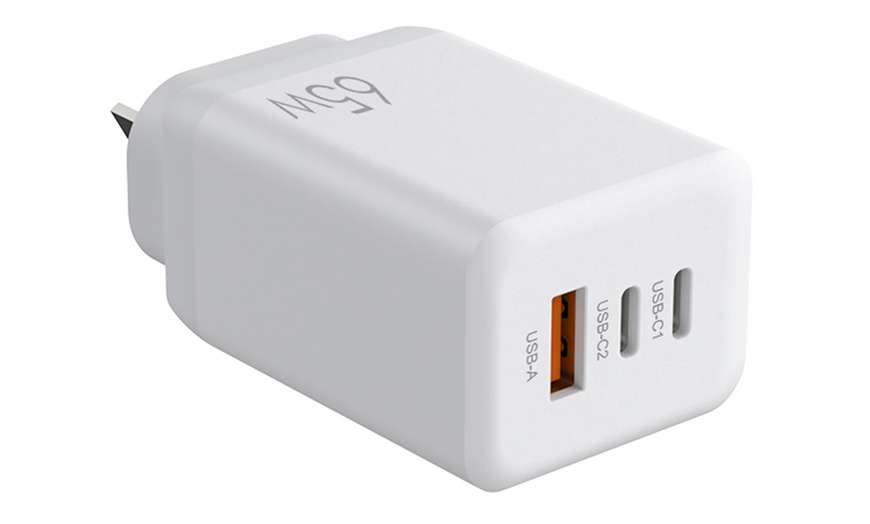 Image 3: TODO 65W USB Type C Charger Adaptor 3 Port - GS-W65A0946E and More
