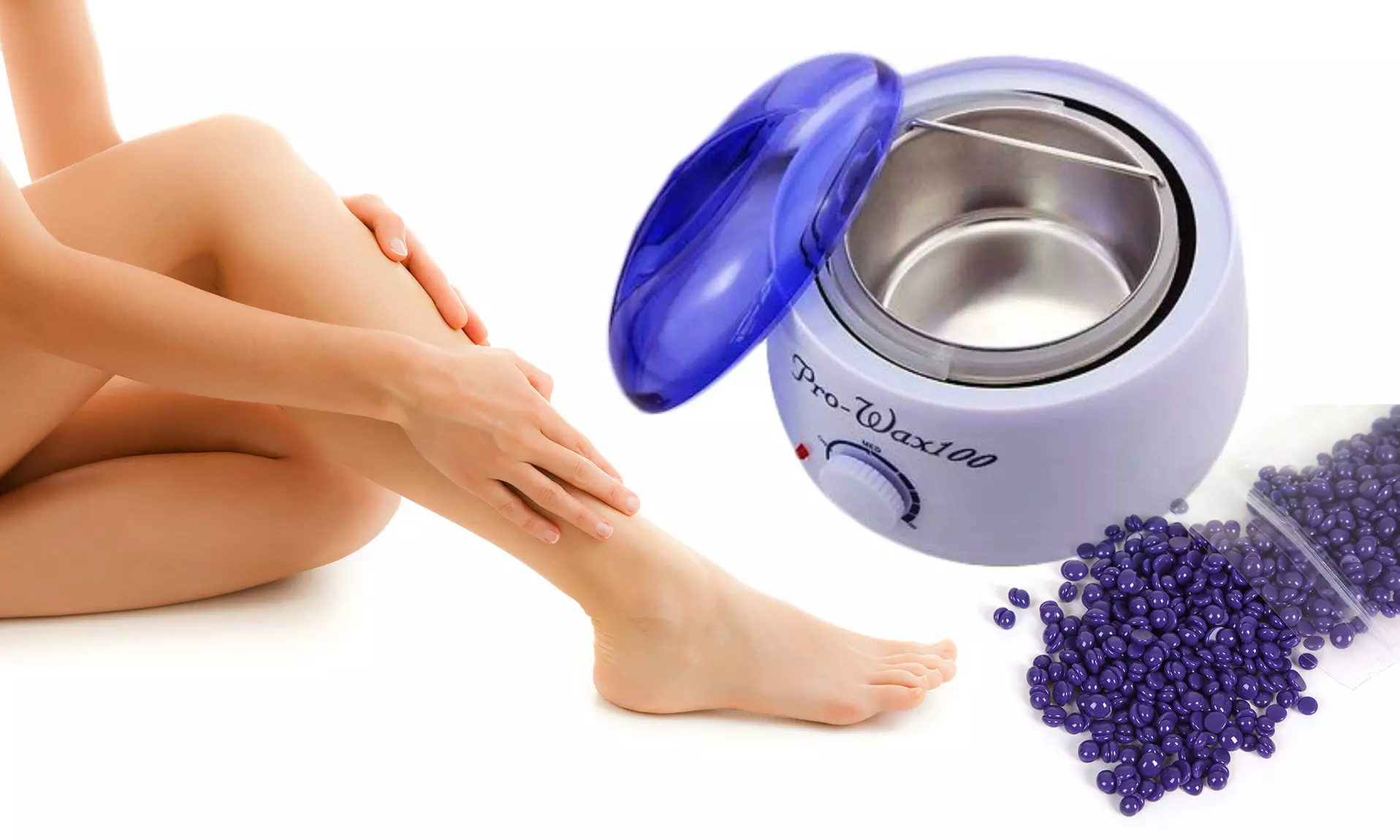 Hair-Removal Waxing Kit with Applicators and 4 Scents of Wax - Second Medium