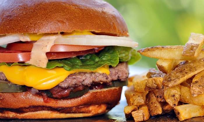 Burger, Fries and Beer For Two - Wings Gourmet Burger | Groupon