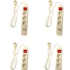 Image 4:  2-Pack of Power Strips with USB Ports and 1m Cable