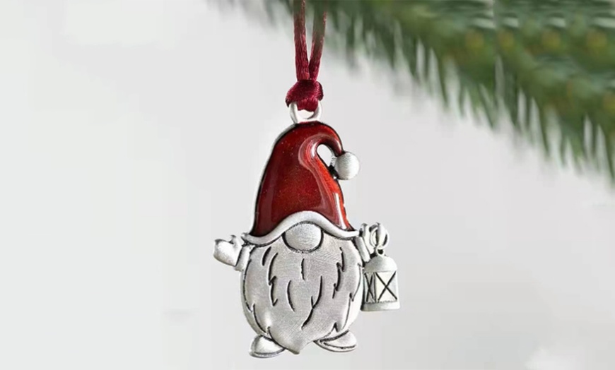 Image 11: Christmas Hanging Metal Ornament Tree Decorations