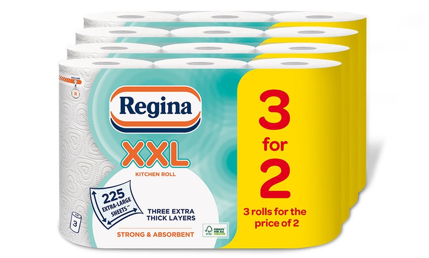 Image 5: 12 or 24 Rolls of Regina XXL Three for Two Kitchen Towels