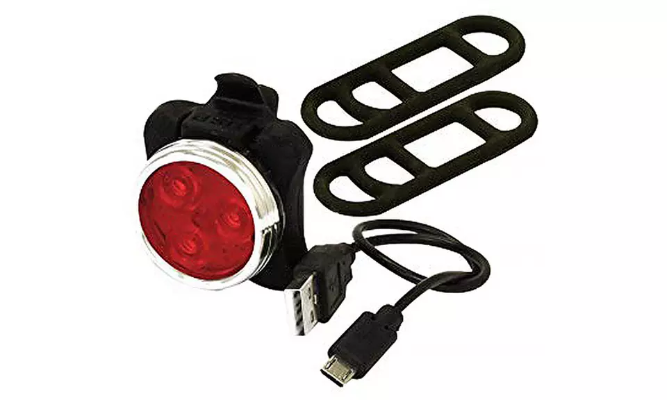 1 ou 2 lampes arrières rouge de vélo 3 SMD recharge USB Rolson - Primary Image