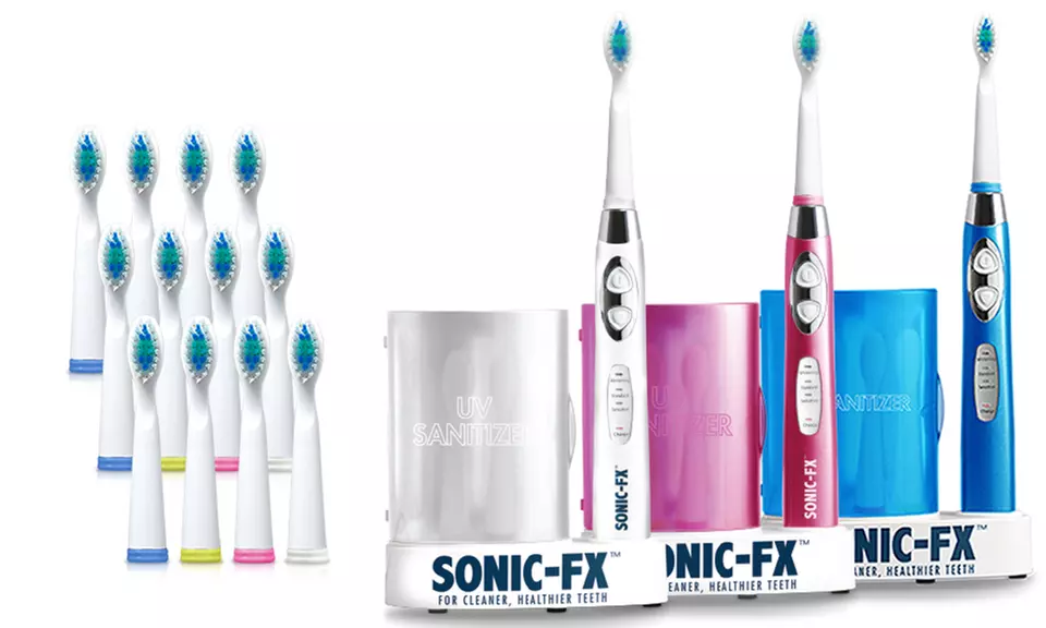 Sonic-FX Toothbrush with UV Sanitizer and 12 Brush Heads  - Primary Image