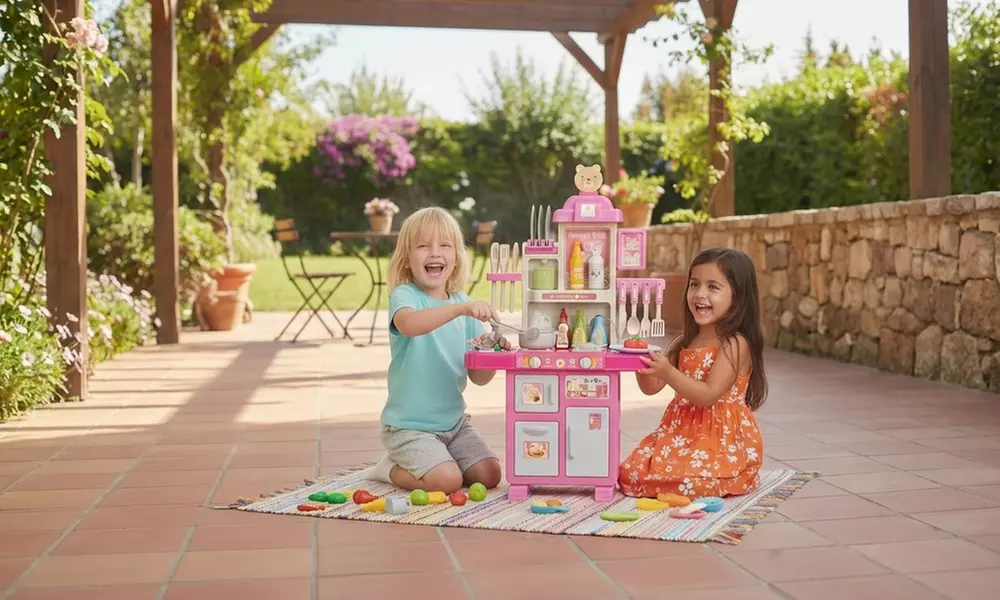 Cucina giocattolo per bambini con luci e suoni