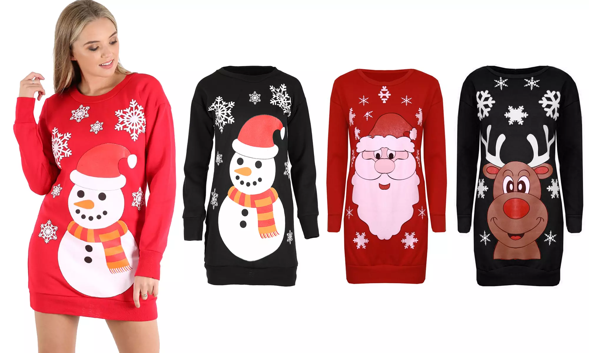 Sweat long pour femmes thème Noël - Primary Image