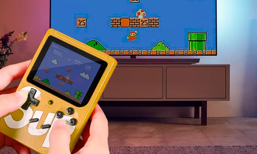 Compacte gamebox inclusief 400 retro videogames