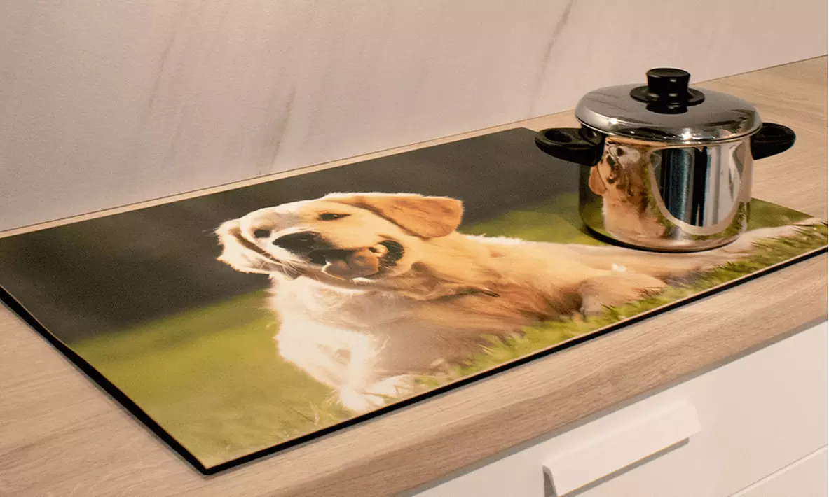 Maak je kookplaat uniek met een inductiebeschermer met jouw eigen foto