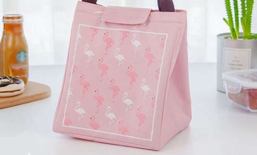 Image 8: Flamingo Insulated Lunch Bag