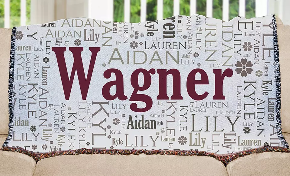 One or Two Custom Family Word-Art Throw Blankets from GiftsForYouNow.com (Up to 46% Off) - Second Medium