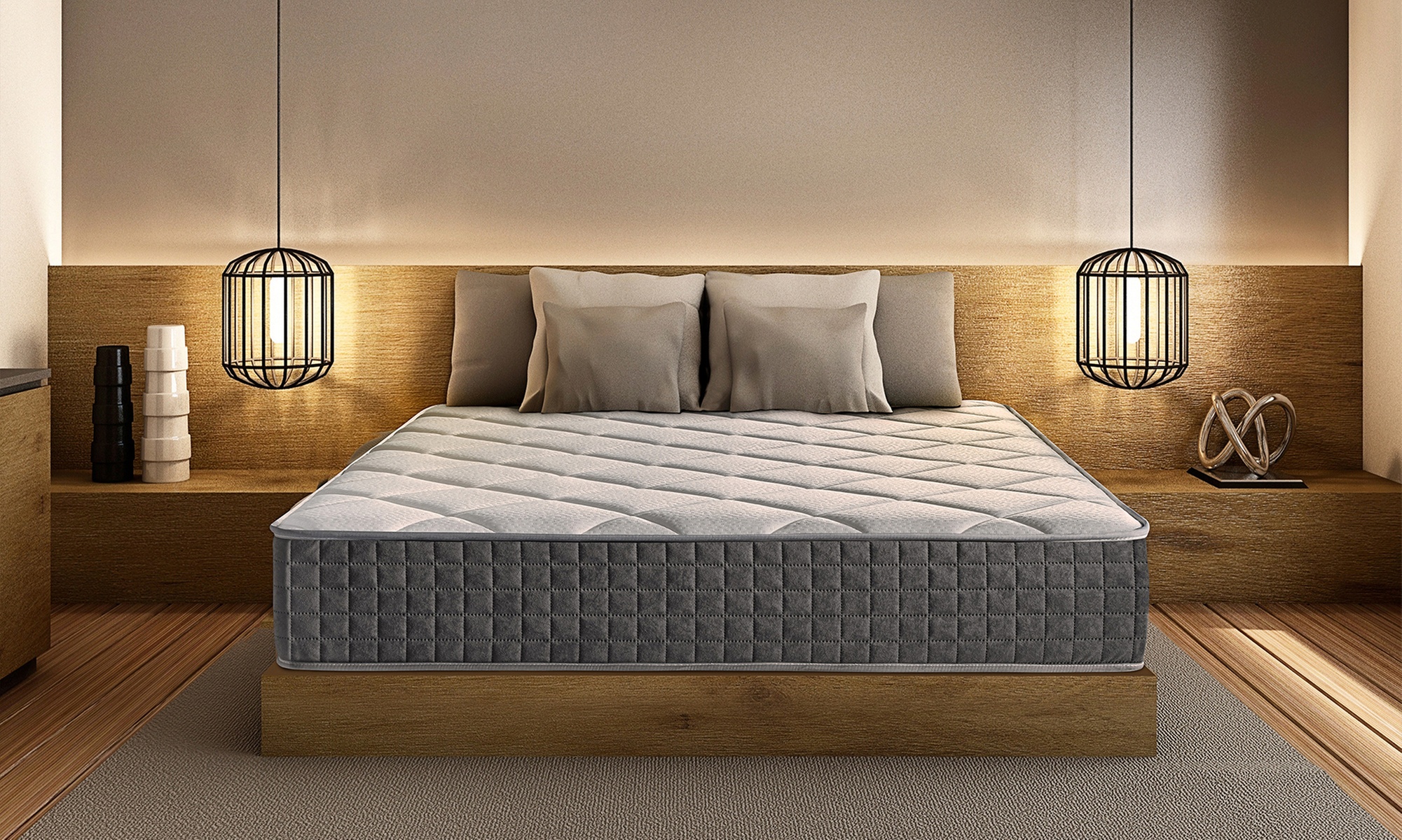 Colchón de espuma con viscoelástica Aero 24 cm, con envío gratuito