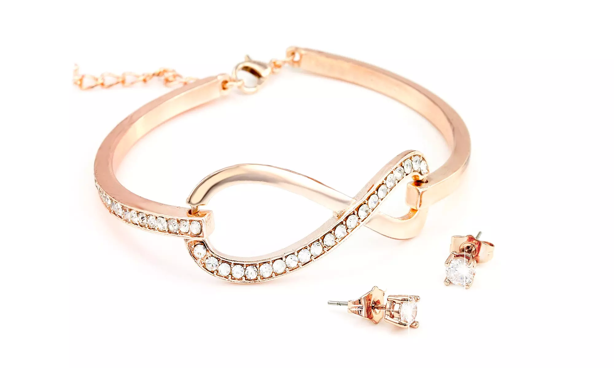 1 ou 2 parures composées d'un bracelet et de boucles d'oreilles ornée de cristaux Swarovski® - Second Medium