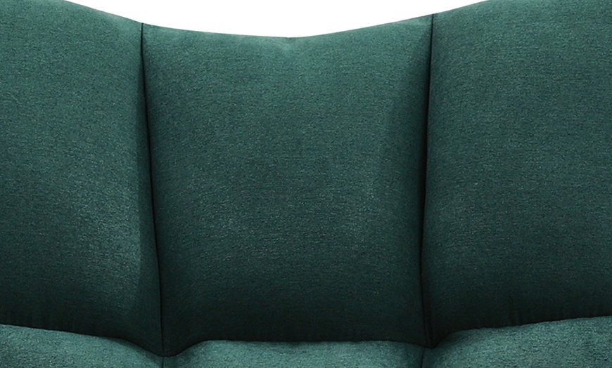 Image 2: Green Tufted Upholstered Rocking Chair