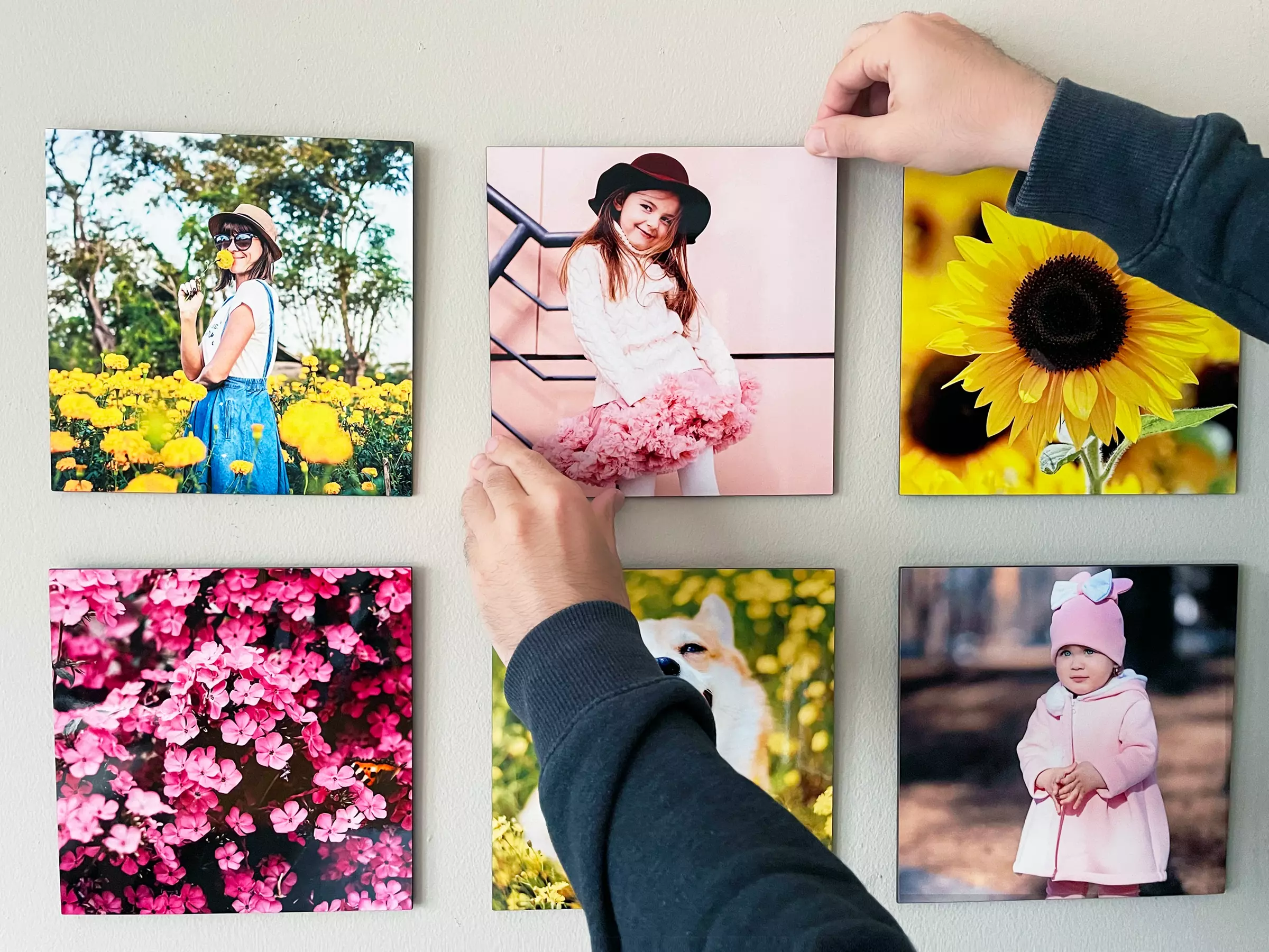 Custom glossy canvas tiles perfect for any room decor
