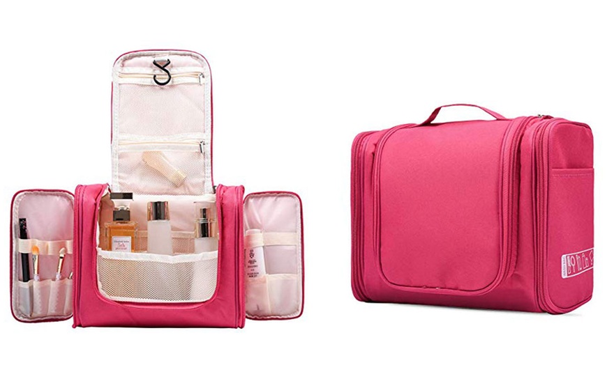 Image 14: One or Two Multi-Compartment Waterproof Toiletry Bags