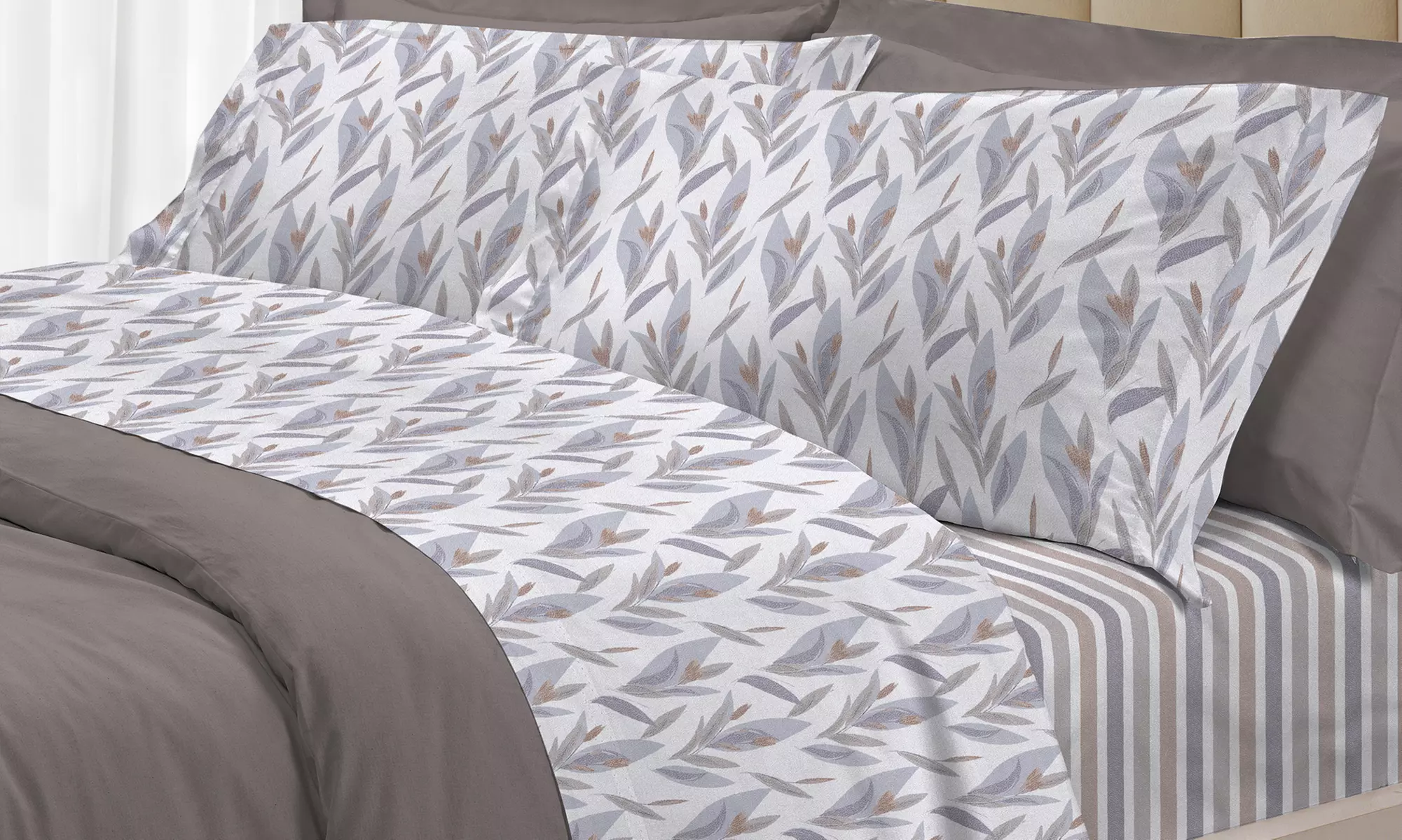 Completo di lenzuola in cotone Co. Ingros. Tex