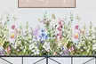 One or Two Green Plants and Flowers Wall Stickers - Second Medium
