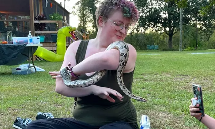 Spooky Snake Yoga for One, Two, or Four People on October 11, 2025