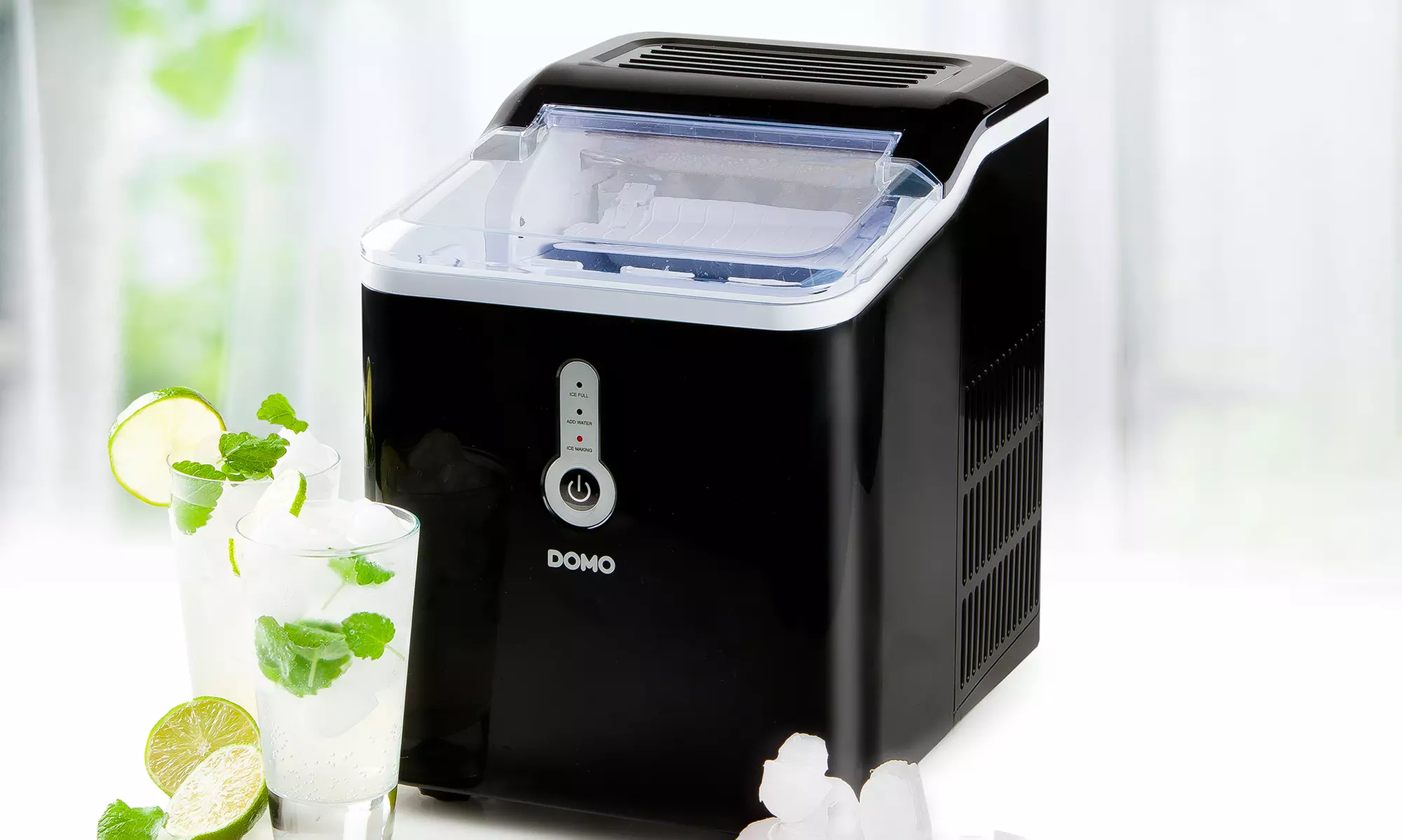 Machine à glaçons Domo, modèle DO9220IB, avec réservoir d'eau de 1,5 L, livraison offerte - Primary Image
