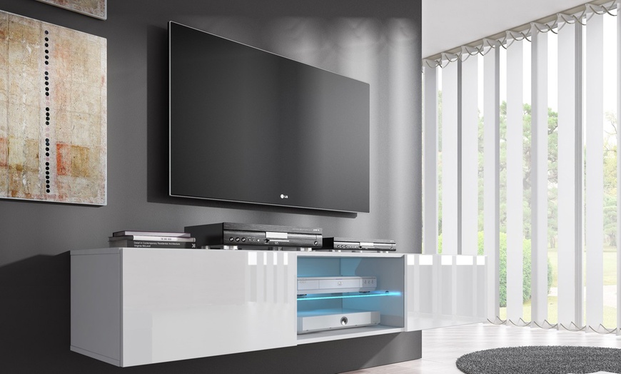 Image 1: Mueble TV de pared Tibi blanco