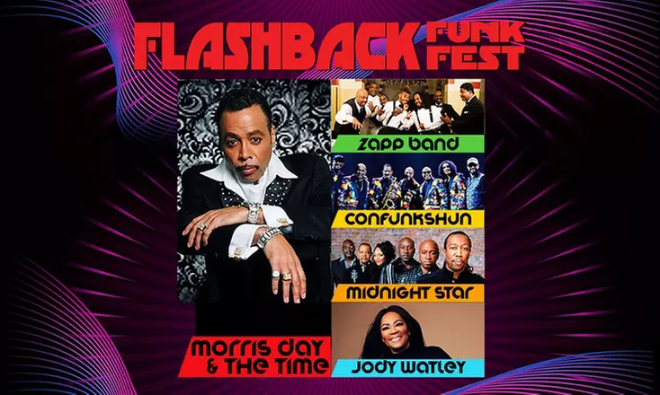 Flashback Funk Fest Ft. Morris Day & the Time, Zapp Band, Confunkshun on June 30 at 5 p.m. - Primary Image