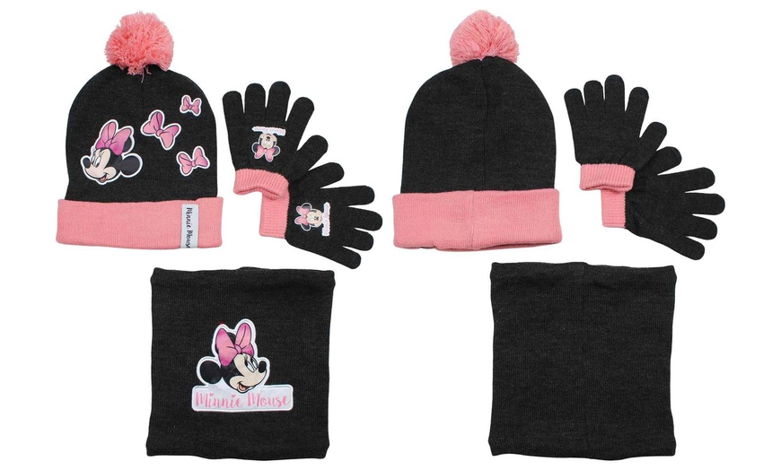 Image 26: Ensemble bonnet, gant, tour de cou Lilo & Stitch, Paw Patrol ou Minnie