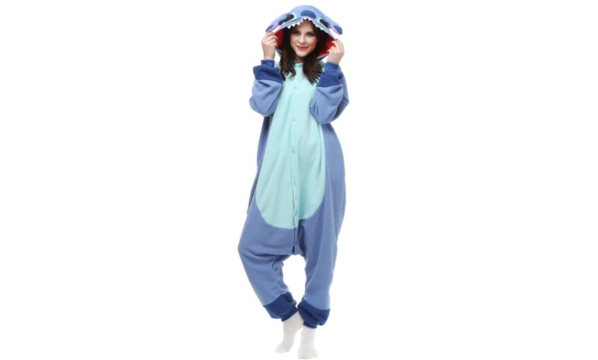 Image 4: Stitch-Inspired Unisex Adults' and Kids' One-Piece Pyjamas