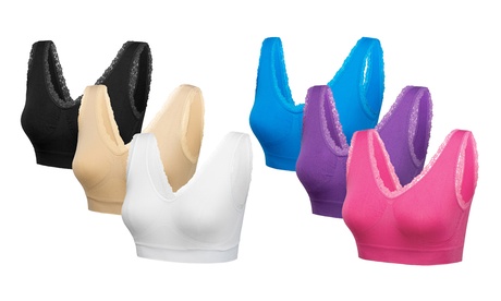 3, 6 ou 9 pièces soutien-gorge à bordure en dentelle