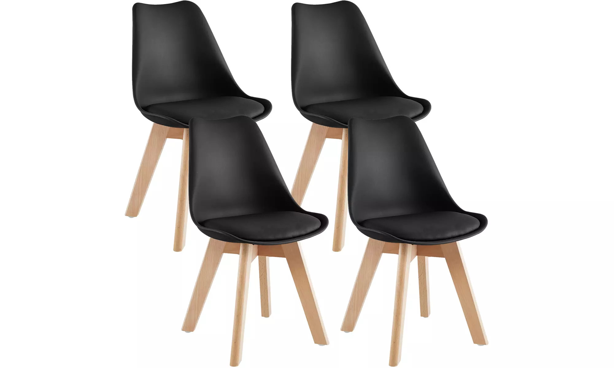 Set di 4 sedie stile nordico