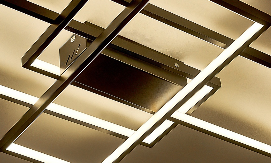 Image 4: Rectangular LED Semi Flush Ceiling Light