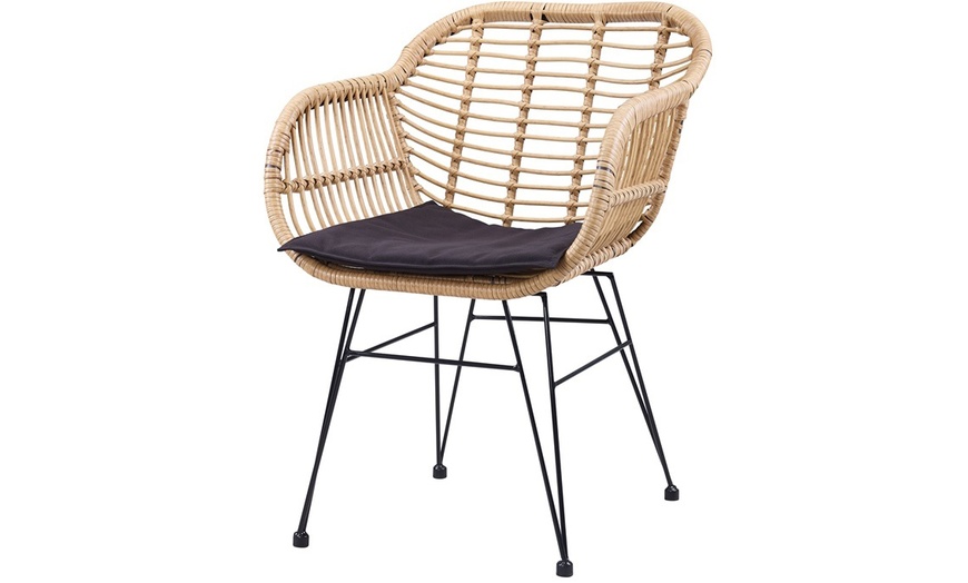 Image 4: Three-Piece Rattan Lounger Set