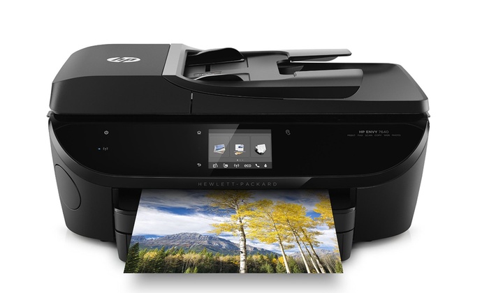 HP Envy 7640 All-in-One Color Inkjet Photo Printer (Refurbished) | Groupon