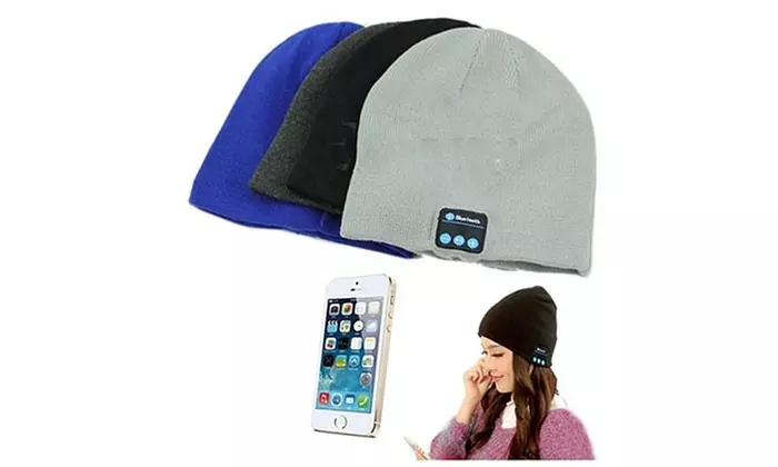 Wireless Bluetooth Beanie Hat with Built-In Headphones - Primary Image